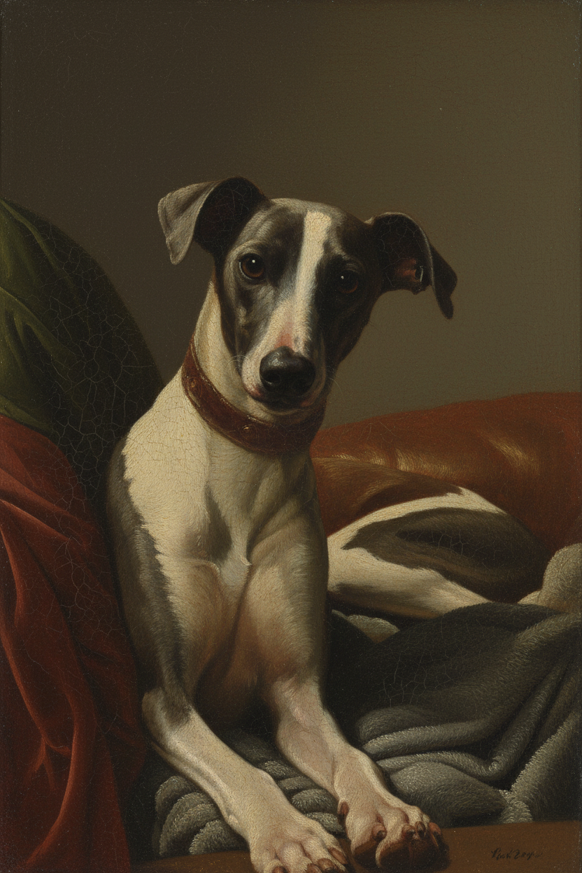 Alfie in Renaissance Oil Painting style